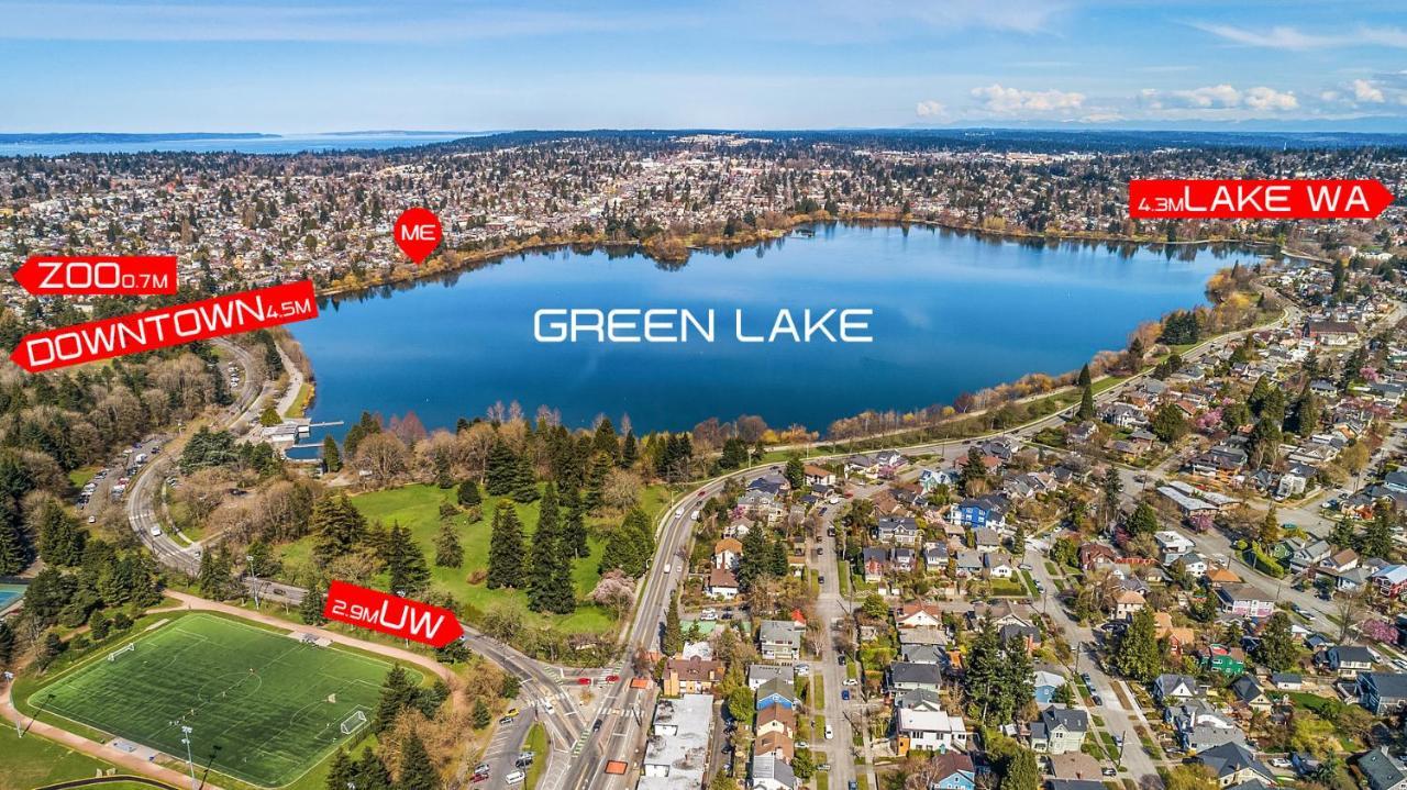 Green Lake 1St Line Home B With Central Air Conditioners Seattle Exteriör bild